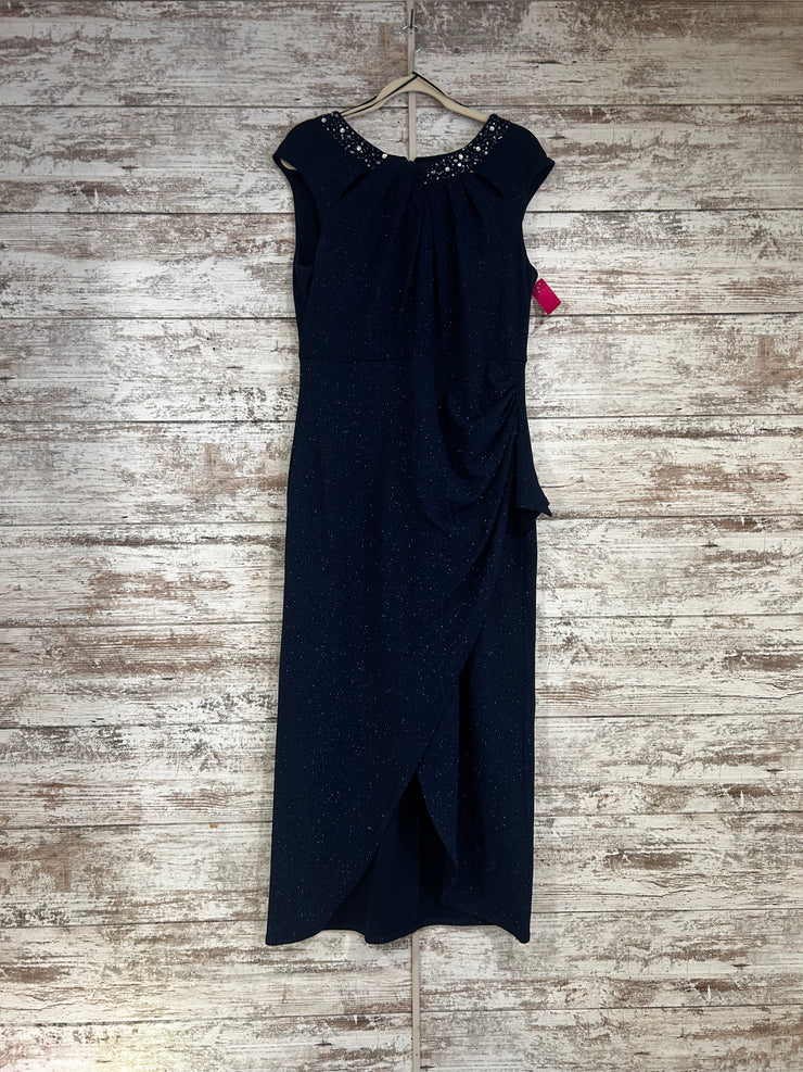 NAVY SPARKLY LONG EVENING GOWN