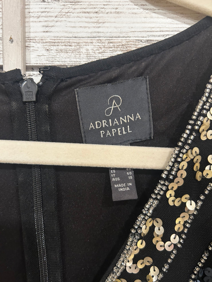 BLACK SEQUIN LONG SLEEVE TOP