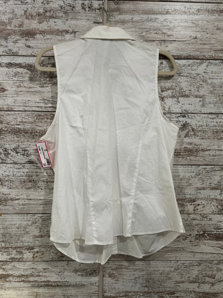 WHITE SLEEVELESS TOP (NEW)