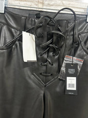 BLACK PLEATHER PANTS-NEW $80