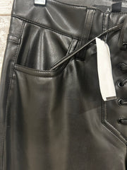 BLACK PLEATHER PANTS-NEW $80