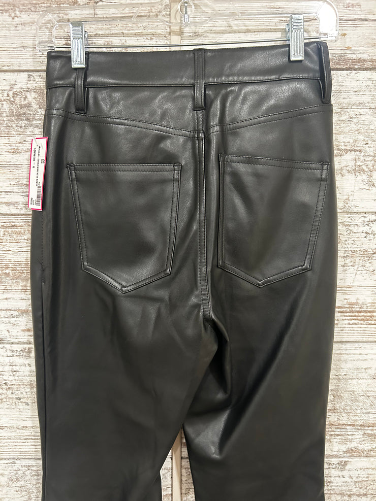 BLACK PLEATHER PANTS-NEW $80