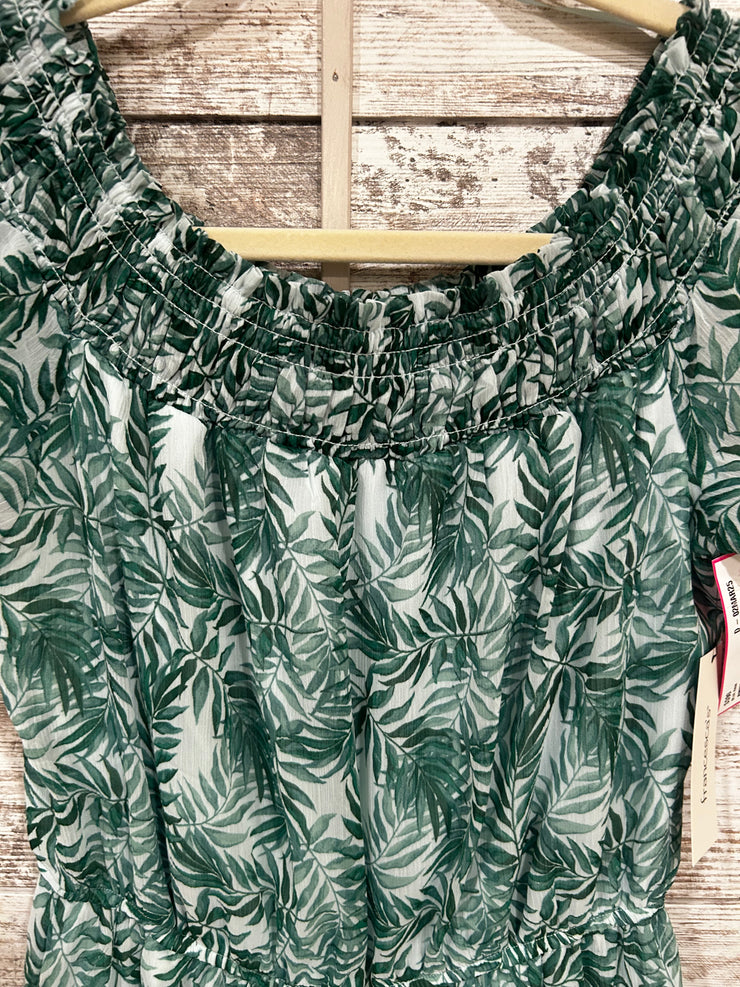 GREEN/WHITE ROMPER (NEW) $50