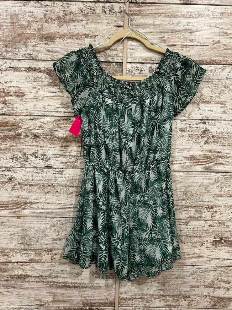 GREEN/WHITE ROMPER (NEW) $50