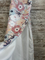 WHITE/FLORAL LONG DRESS (NEW)