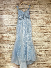 BLUE/FLORAL MERMAID GOWN