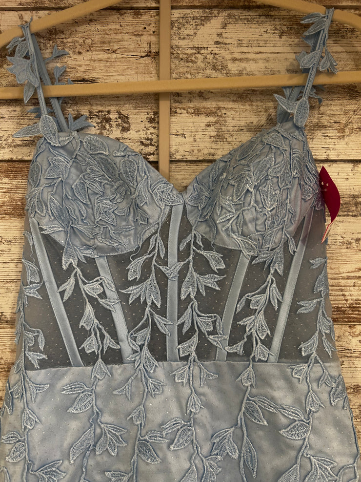 BLUE/FLORAL MERMAID GOWN