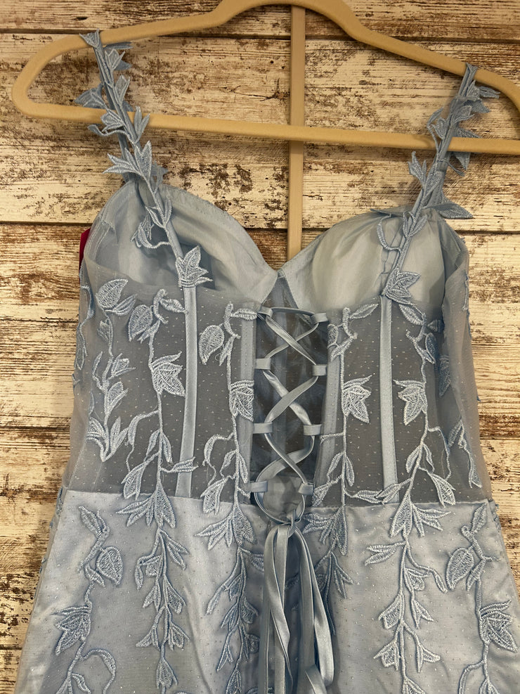 BLUE/FLORAL MERMAID GOWN