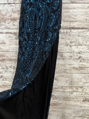 BLACK/BLUE SPARKLY LONG DRESS
