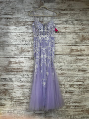 LAVENDER/WHITE FLORAL DRESS