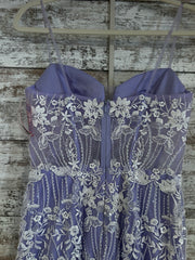 LAVENDER/WHITE FLORAL DRESS