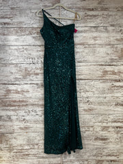 GREEN SPARKLY LONG DRESS