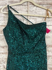 GREEN SPARKLY LONG DRESS