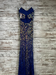 ROYAL BLUE/SILVER SPARKLY DRES