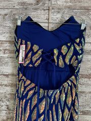ROYAL BLUE/SILVER SPARKLY DRES