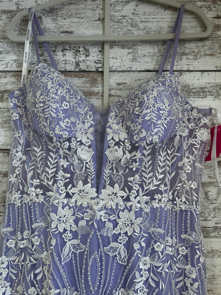 LAVENDER/WHITE LONG DRESS