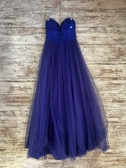 ROYAL BLUE/MIRROR A LINE GOWN