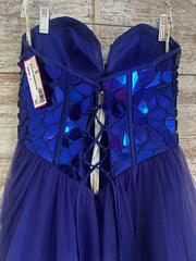 ROYAL BLUE/MIRROR A LINE GOWN