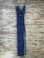 BLUE SEQUIN LONG DRESS (NEW)