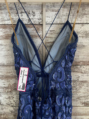 BLUE SEQUIN LONG DRESS (NEW)