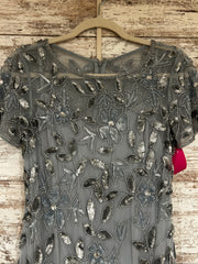 BLUE/GRAY SEQUIN LONG DRESS