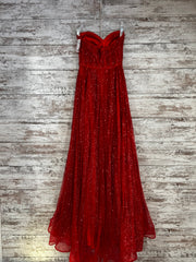 RED SPARKLY A LINE GOWN (NEW)