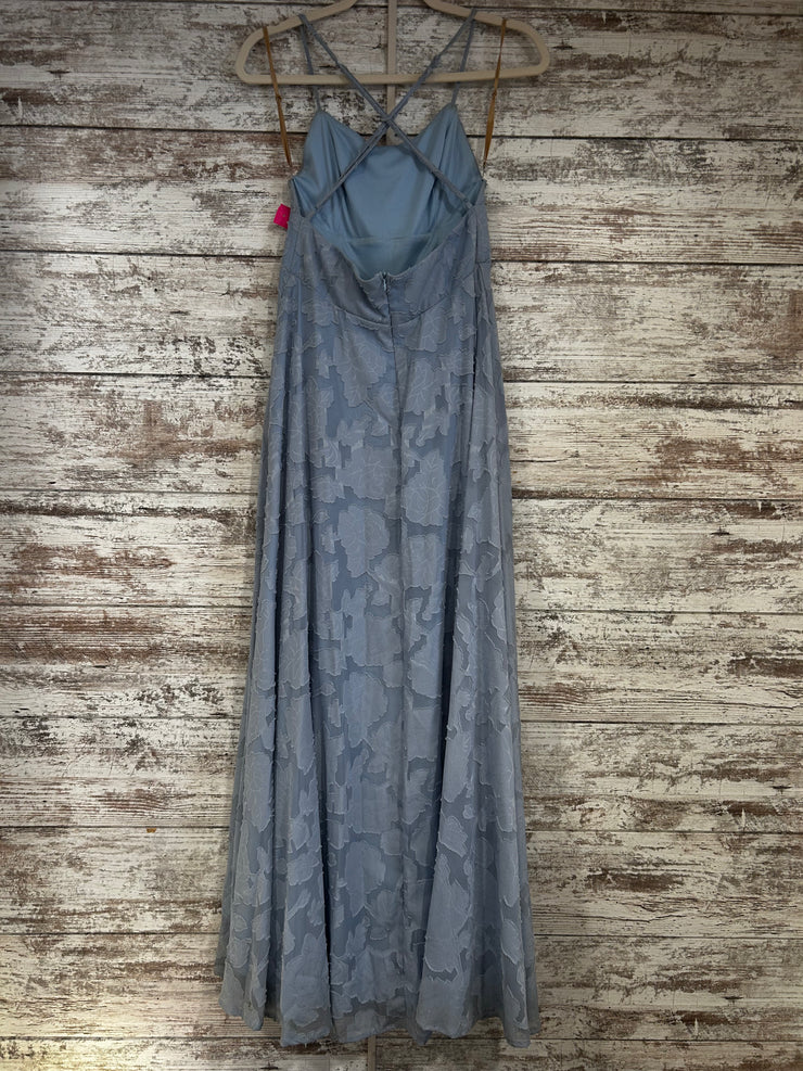 BLUE A LINE GOWN