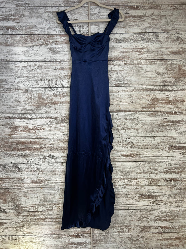 NAVY LONG EVENING GOWN