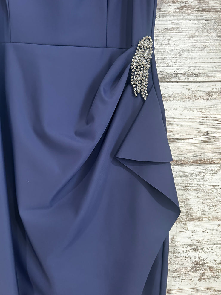 NAVY LONG EVENING GOWN-NEW$400