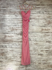 PINK SPARKLY LONG EVENING GOWN