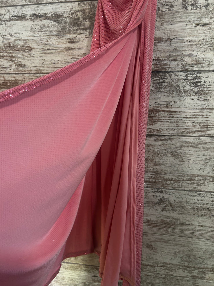 PINK SPARKLY LONG EVENING GOWN