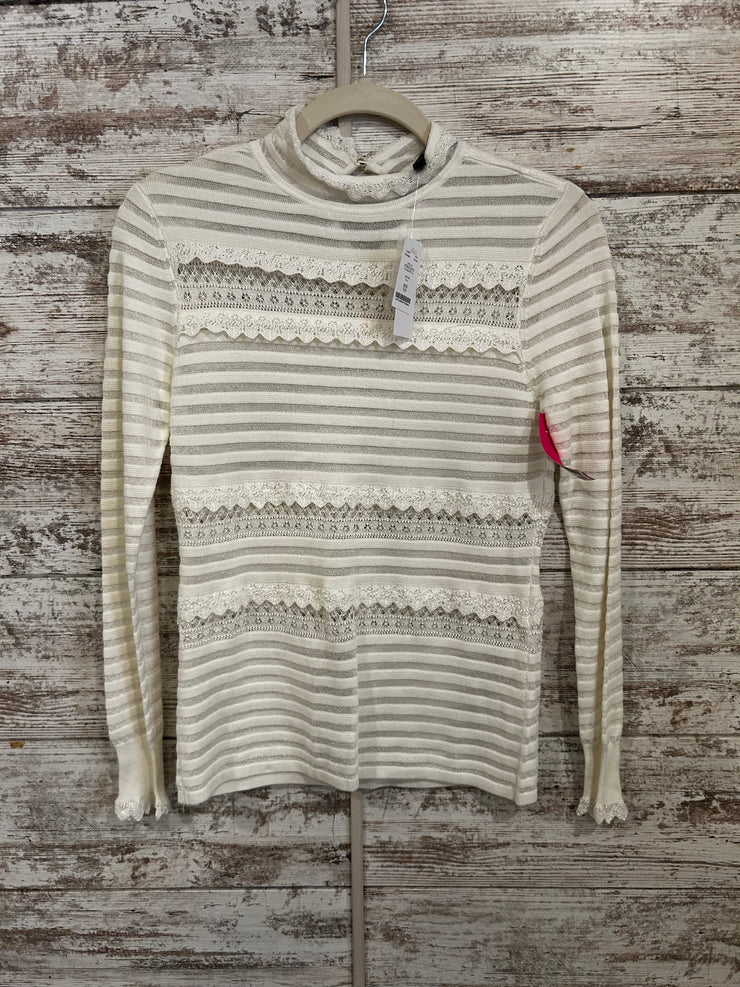 IVORY LONG SLEEVE TOP-NEW $89
