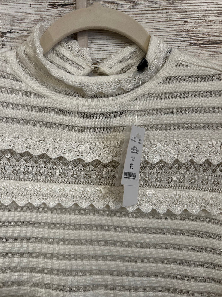 IVORY LONG SLEEVE TOP-NEW $89