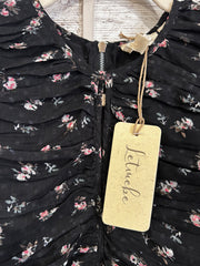 BLACK/FLORAL TOP (NEW) $120