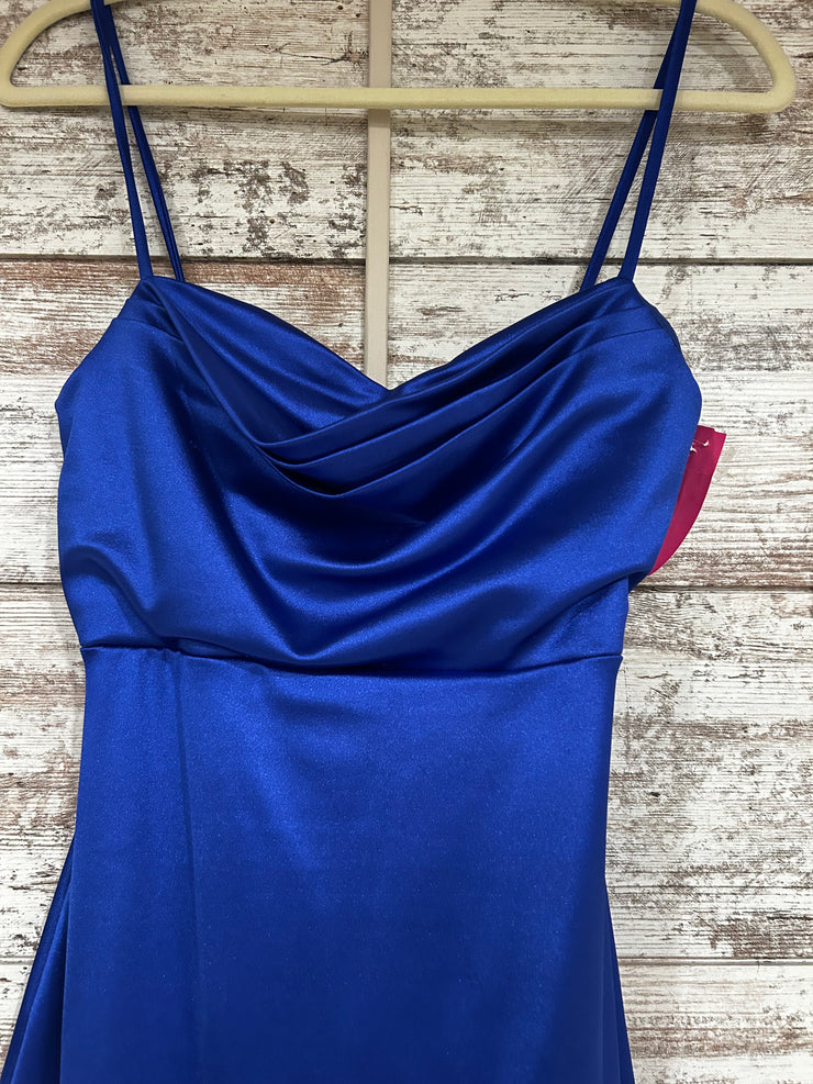 ROYAL BLUE LONG EVENING GOWN