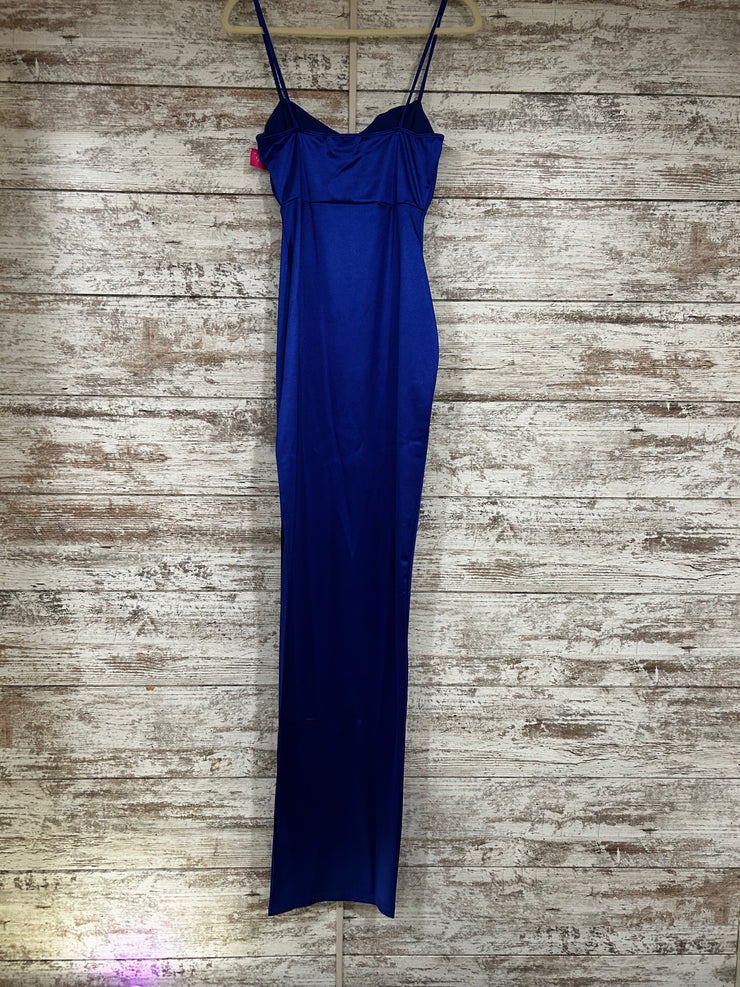 ROYAL BLUE LONG EVENING GOWN