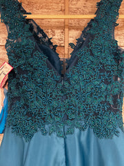 TEAL A LINE GOWN (NEW)