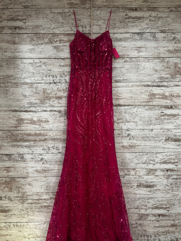 PINK SPARKLY LONG DRESS/MERMAI