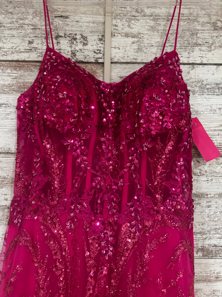 PINK SPARKLY LONG DRESS/MERMAI