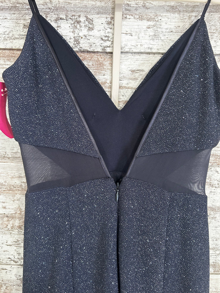 GRAY SPARKLY LONG EVENING GOWN