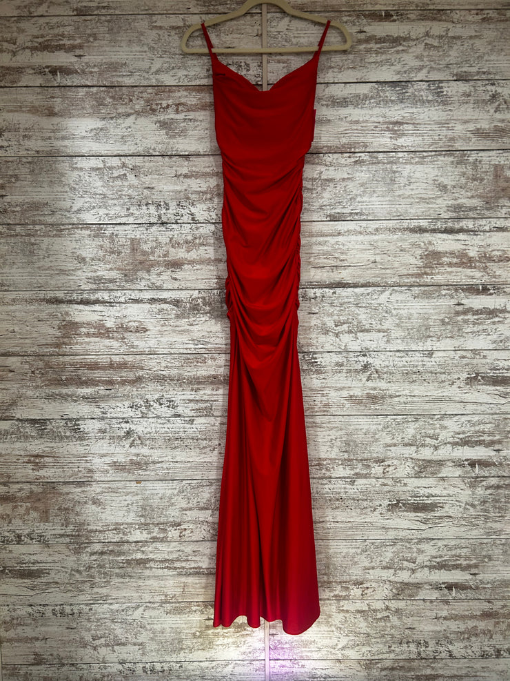 RED LONG EVENING GOWN