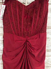 BURGUNDY LONG EVENING GOWN-NEW