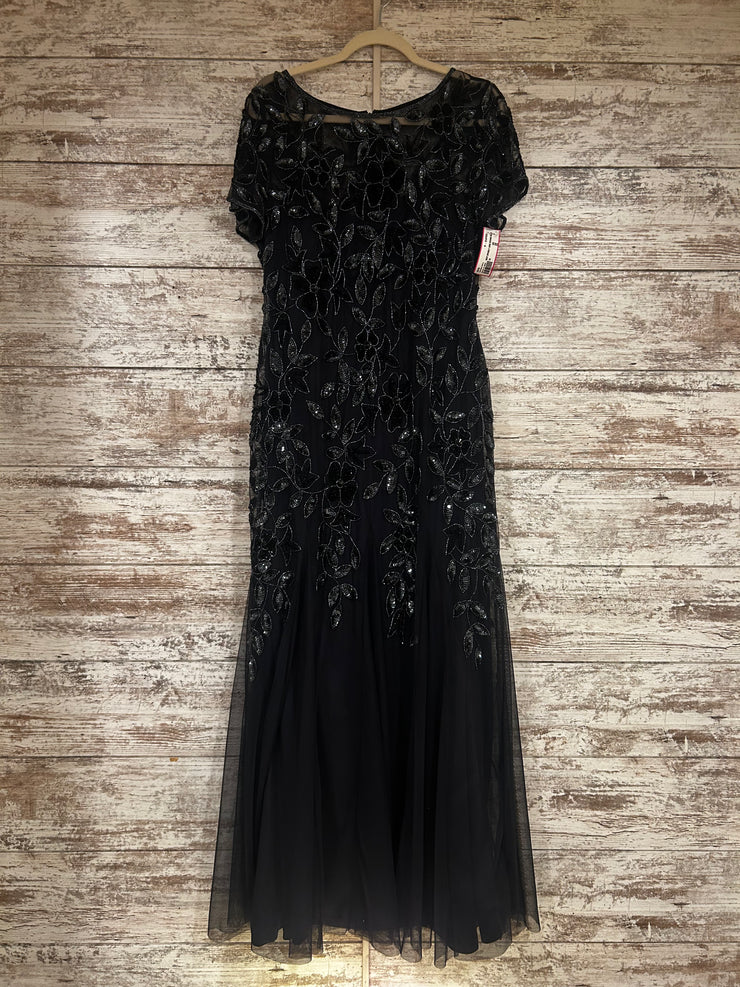 NAVY SPARKLY LONG EVENING GOWN