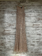 PINK SEQUIN LONG EVENING GOWN