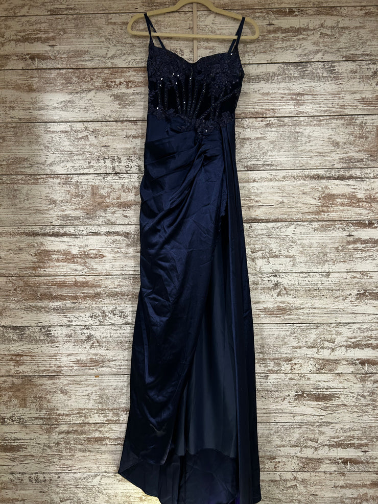 NAVY LONG EVENING GOWN (NEW)