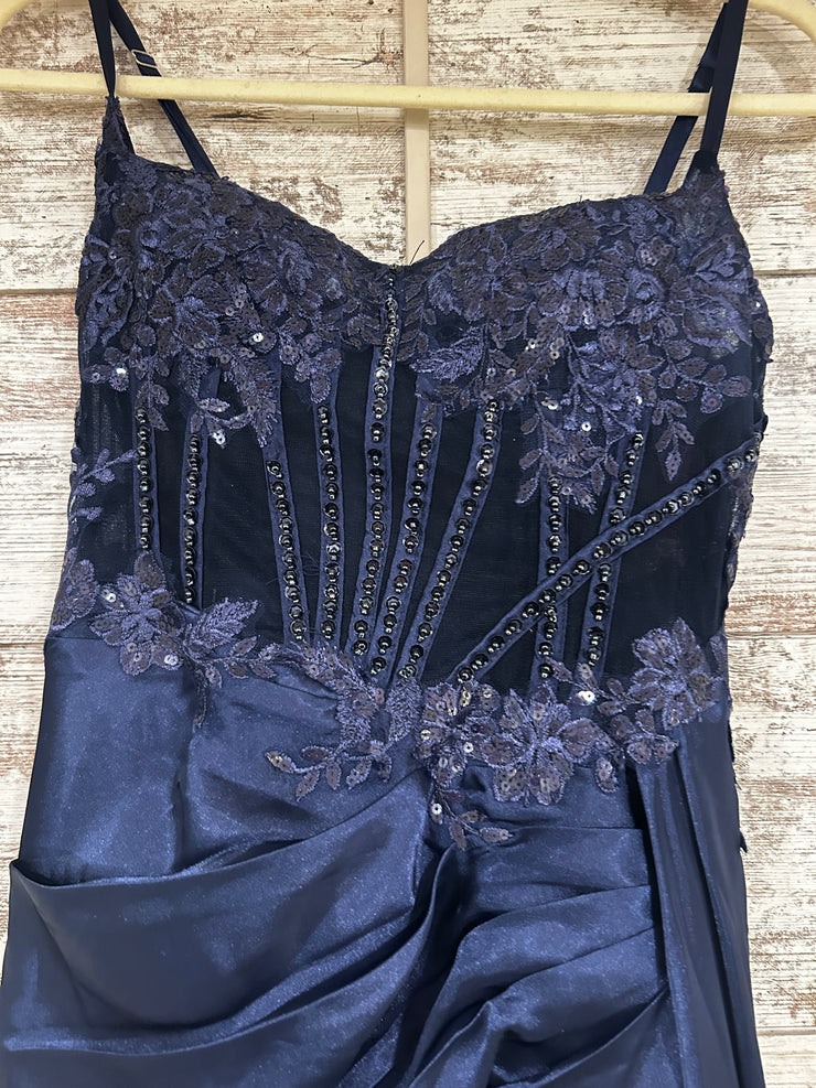 NAVY LONG EVENING GOWN (NEW)