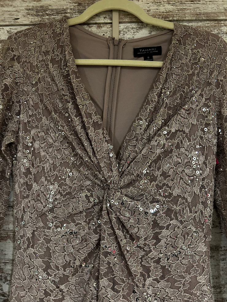 BLUSH SPARKLY LONG DRESS (NEW)