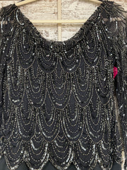 GRAY SPARKLY LONG DRESS (NEW)