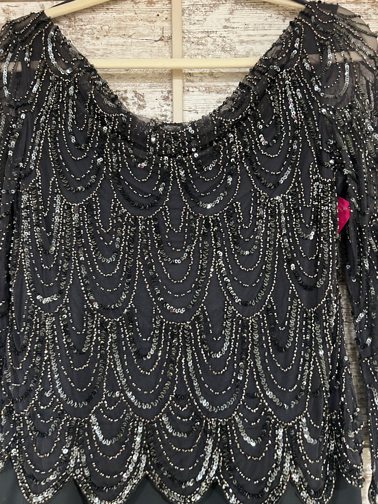 GRAY SPARKLY LONG DRESS (NEW)