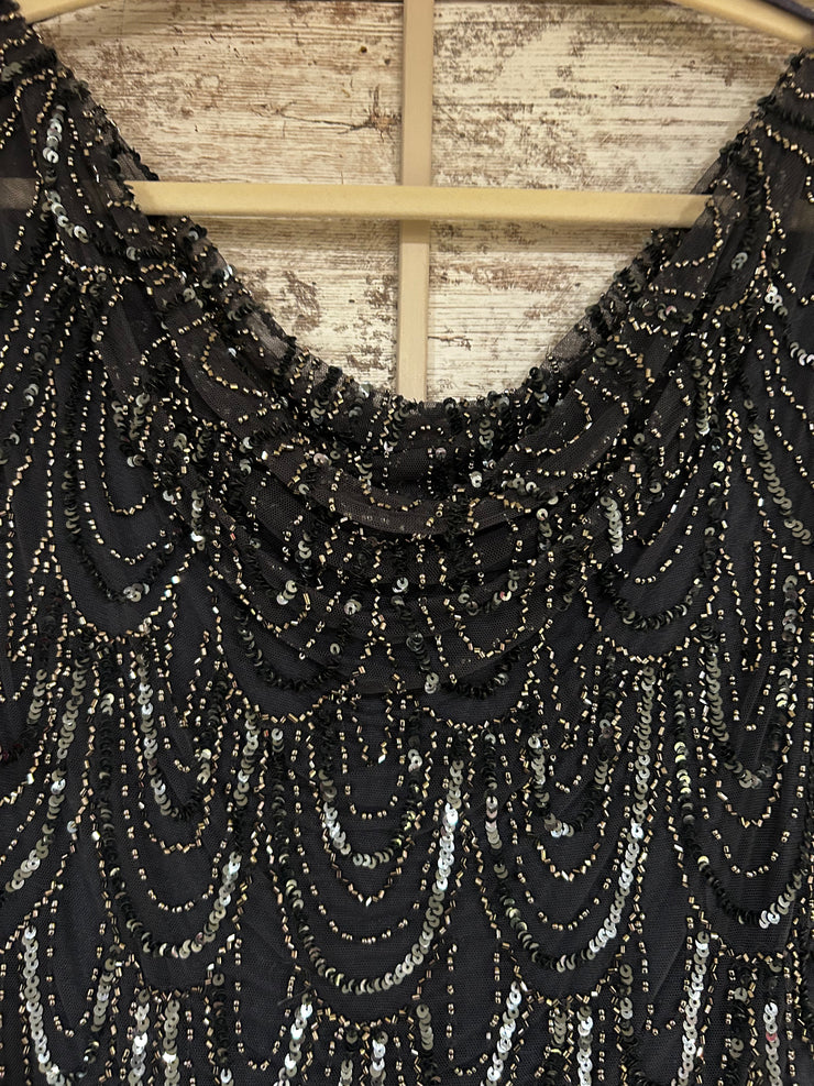 GRAY SPARKLY LONG DRESS (NEW)